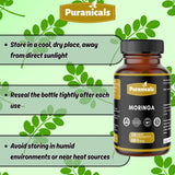 Tomar con agua para facilitar la ingesta de Puranicals Moringa Premium.