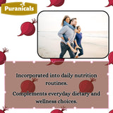 Puranicals Beet Premium dos cápsulas diarias para dosis recomendada.