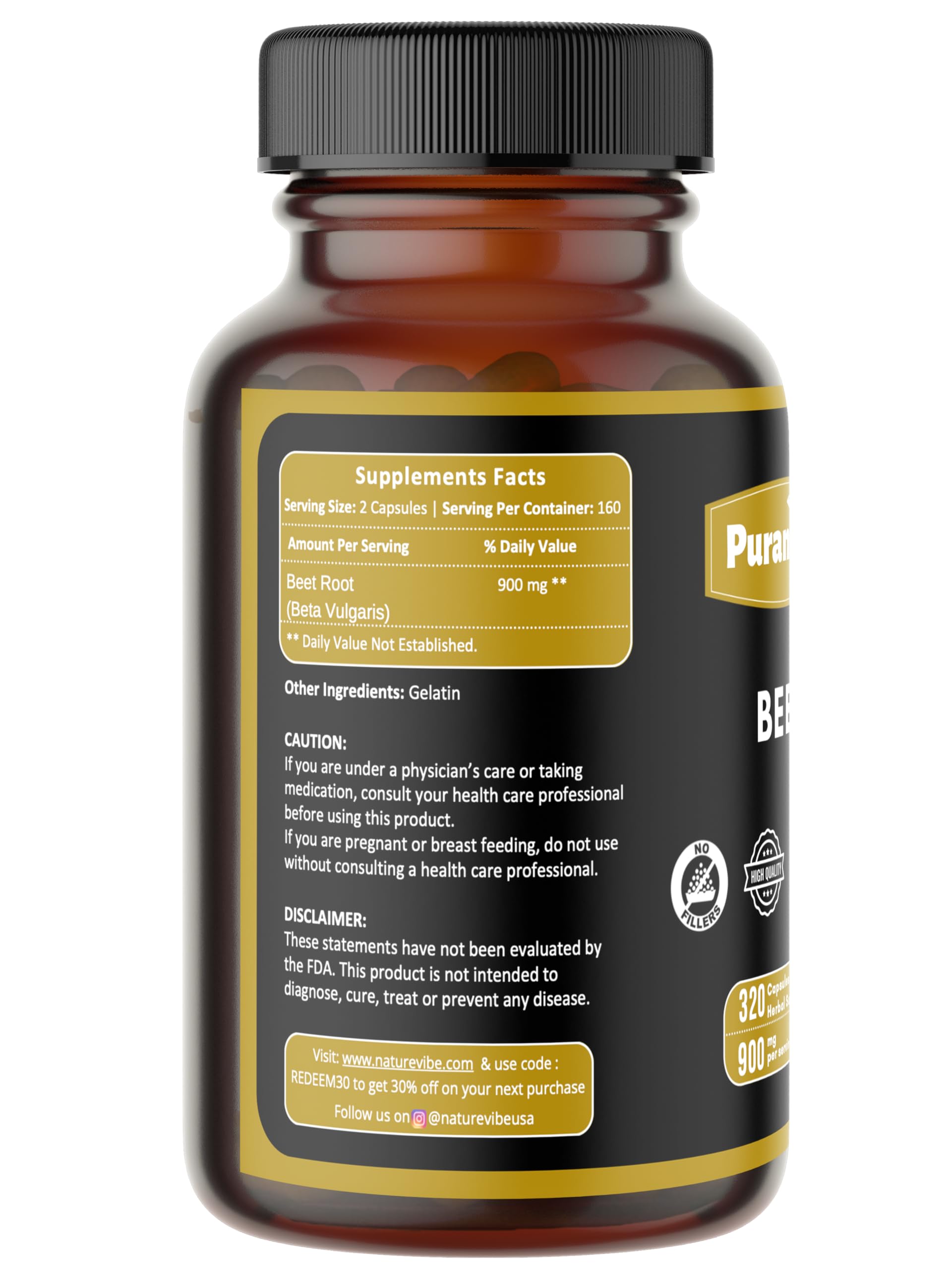 Puranicals Beet Premium polvo puro de remolacha para nutrición diaria.