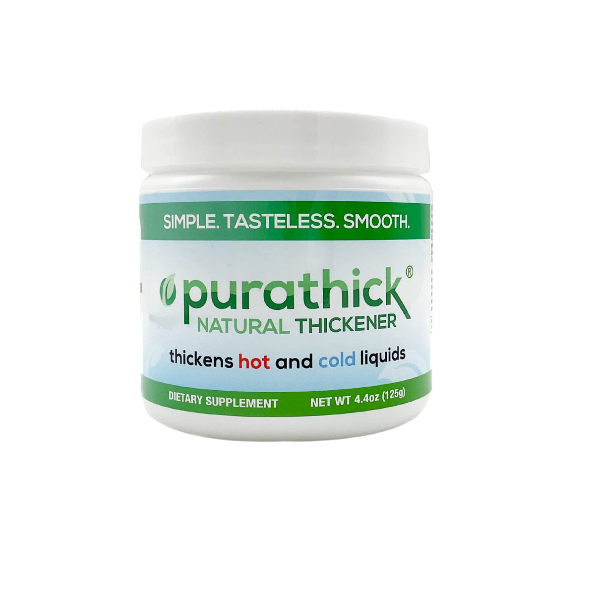 Purathick polvo natural espesa bebidas calientes con textura suave