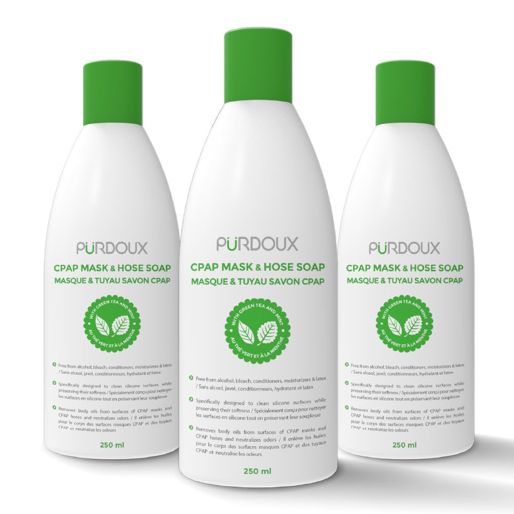 Purdoux CPAP MÁSCARA: limpieza suave para mascaras, manteniendo higiene y confort.