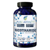 Pure Affinity Nicotinamida 500 mg: botella de 200 cápsulas para energía diaria.