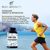 Pure Affinity Nicotinamida: cápsulas visibles para apoyo al bienestar diario.