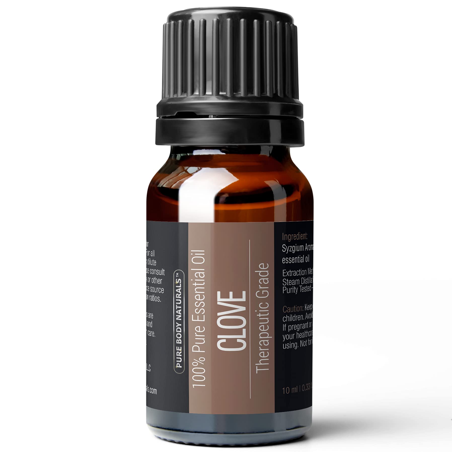 Pure Body Naturals aceite de clavo 10 ml frasco con gotero para aromaterapia