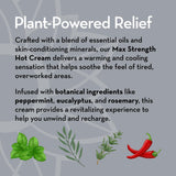 Pure Body Naturals crema caliente para masajes, favorece relajación muscular