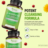 Cápsulas de Pure By Nature D-Mannose listas para consumo diario.