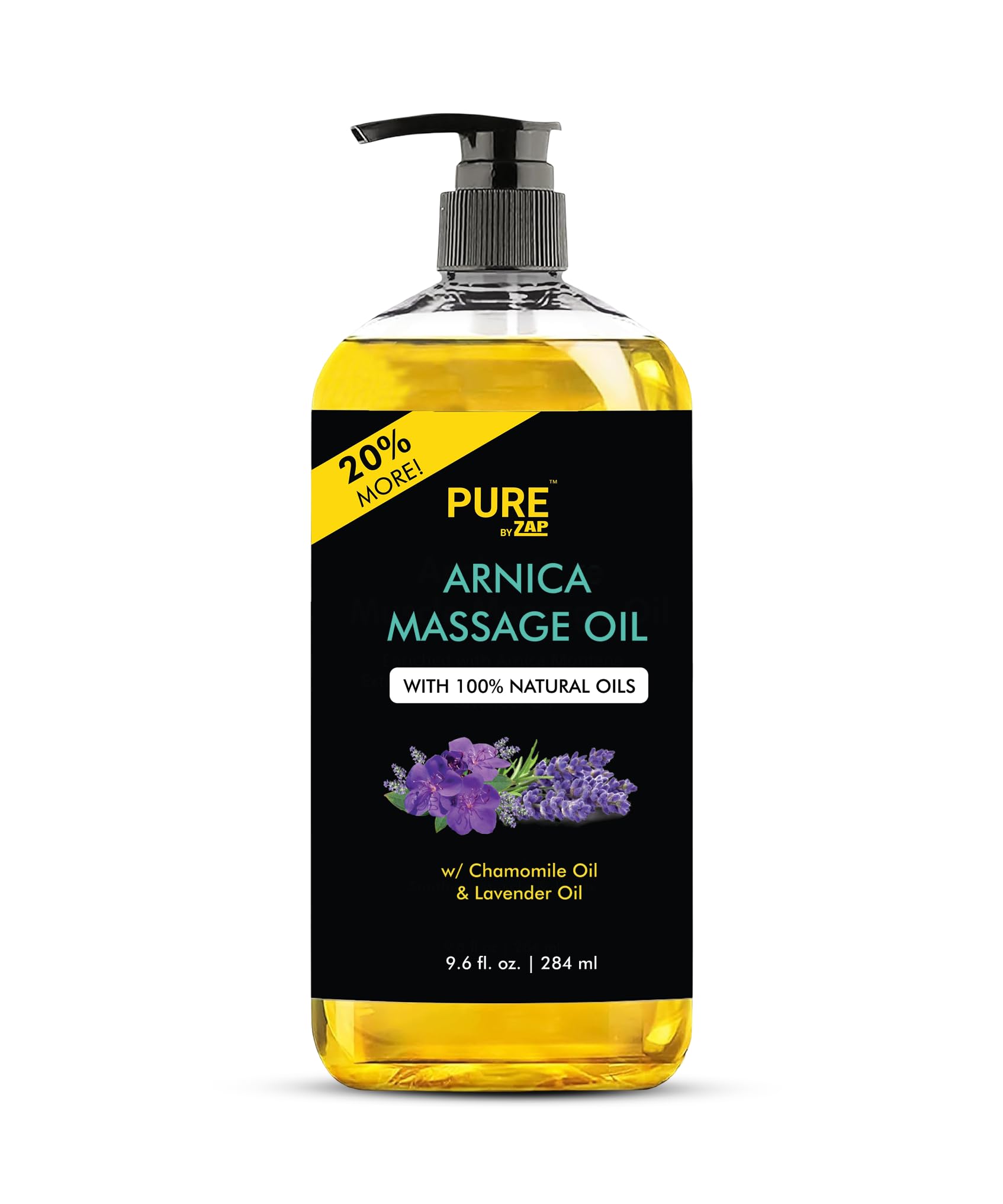 Pure by ZAP Arnica Aceite de Masaje: botella para relajación muscular.