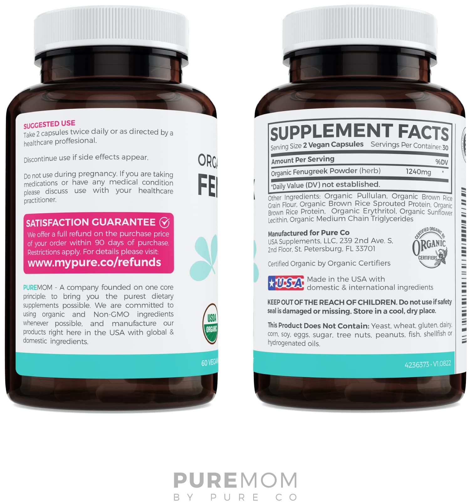 PURE CO embalaje práctico para almacenamiento diario.