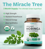 Extracto moringa 10:1 de Pure Co, concentrado verde.