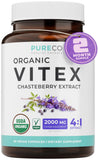 Pure Co Vitex - botella de cápsulas para balance hormonal