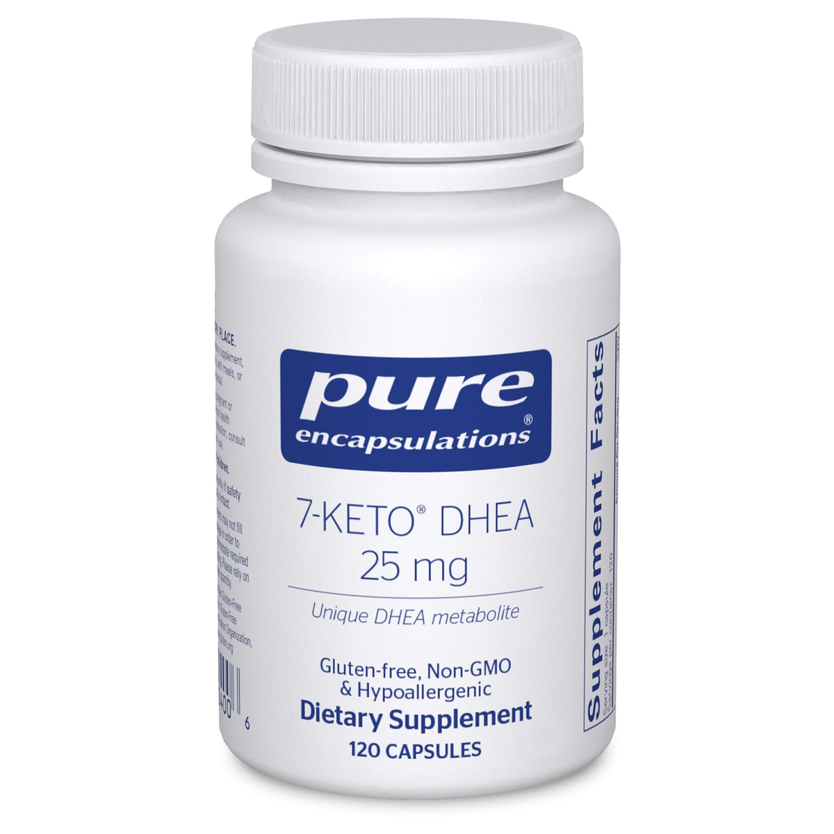 Pure Encapsulations 7-Keto DHEA, botella, apoyo metabólico para el día