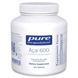 Pure Encapsulations Acai 600, botella centrada: apoyo antioxidante para tu rutina diaria.