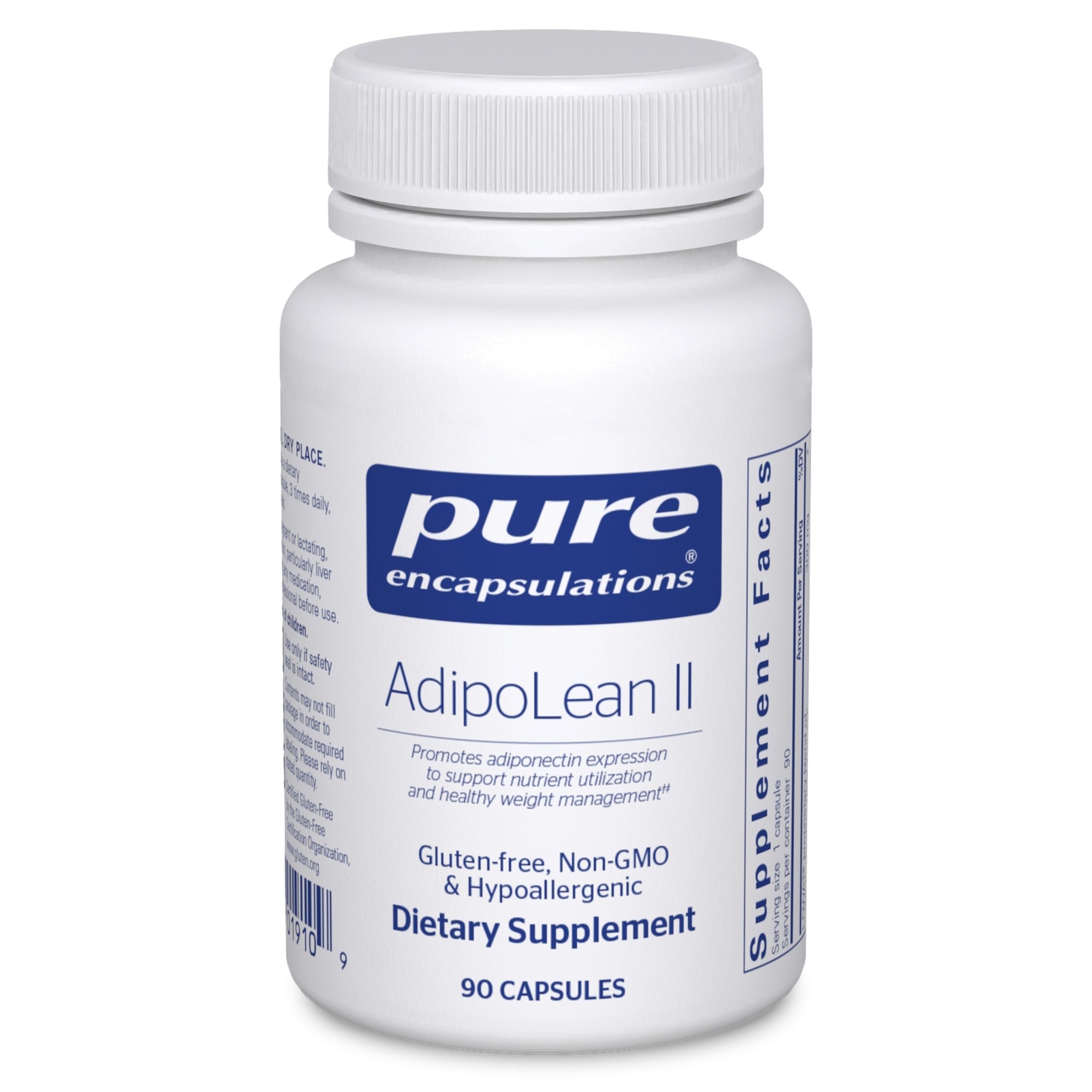 Pure Encapsulations AdipoLean II, cápsulas, apoya un estilo de vida equilibrado con nutrientes