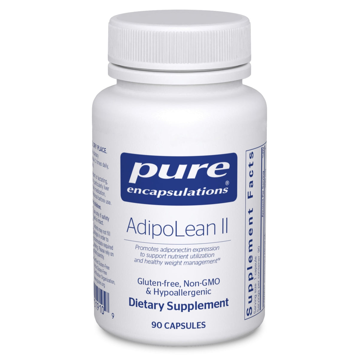 Pure Encapsulations AdipoLean II, cápsulas, apoya un estilo de vida equilibrado con nutrientes