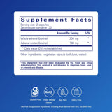 Botella de Pure Encapsulations Adrenal Cortex, fácil de tomar y almacenar.