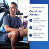 Pure Encapsulations Aminoácidos Cognitivos: etiqueta clara con información del producto.