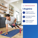 Pure Encapsulations L-arginina etiqueta sin OGM ni gluten, opción segura para sensibilidad.