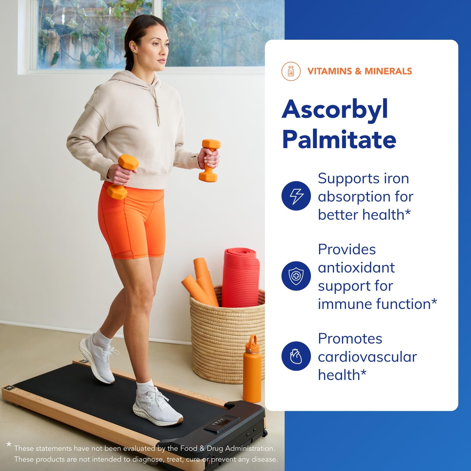 Etiqueta de ingredientes de Pure Encapsulations Ascorbyl Palmitate, desglose claro para decisión informada