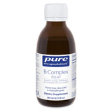 Pure Encapsulations B-Complex Liquid, botella inclinada, facilita la toma de 5 ml para energía diaria.
