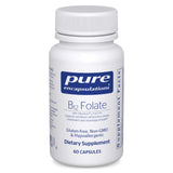 Pure Encapsulations B12 Folate, botella frontal, apoyo a la energía diaria.