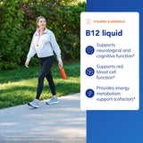 Etiqueta clara de Pure Encapsulations B12 líquido, fácil identificar beneficios.