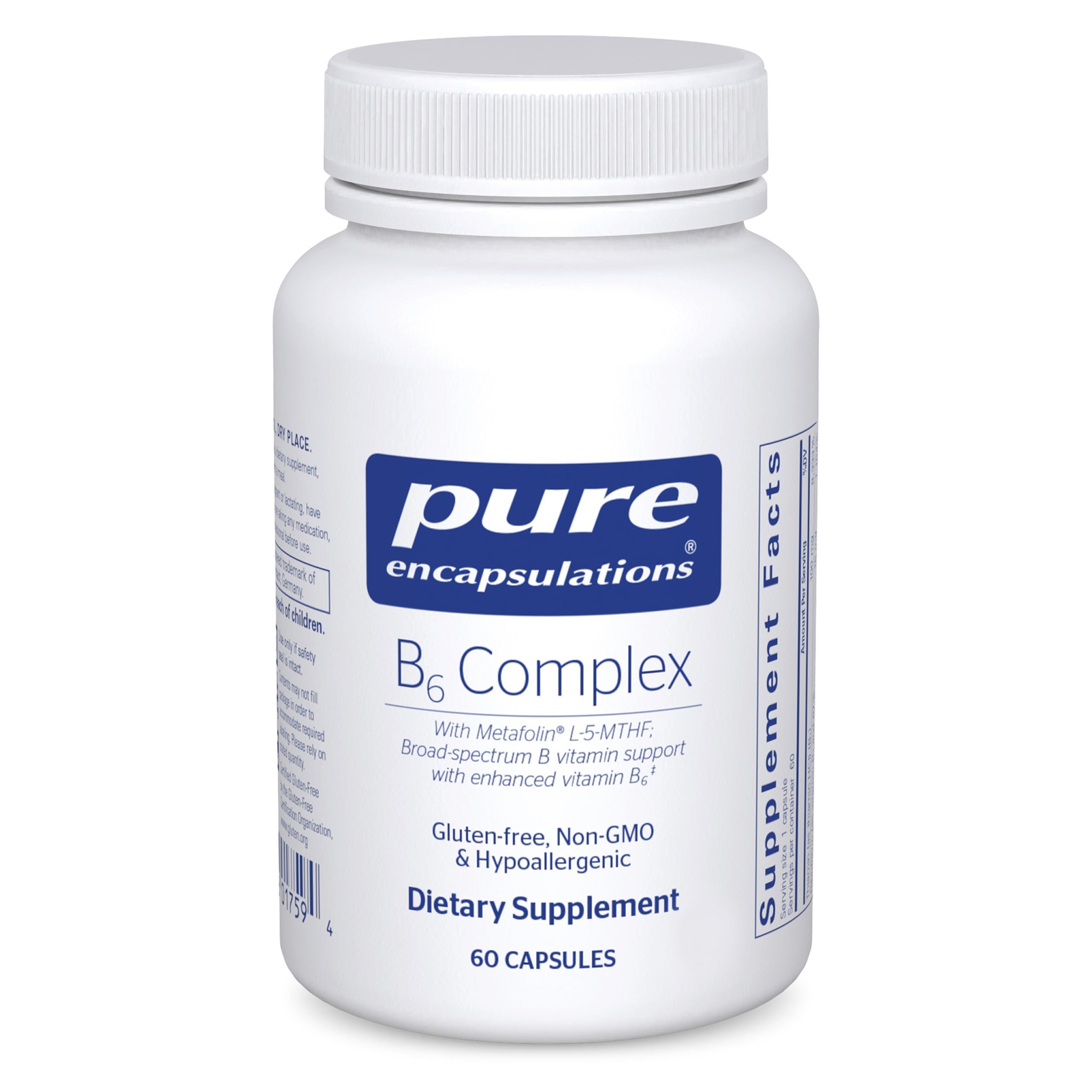 Pure Encapsulations B6 Complex en botella, apoyo potencial al sistema nervioso.