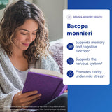 Pure Encapsulations Bacopa Monnieri: etiqueta frontal muestra pureza y calidad.