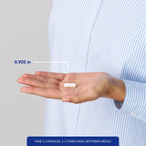 Pure Encapsulations BCAA cápsulas: detalle de la cápsula para consumo diario sencillo.
