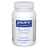 Pure Encapsulations Best-Rest Formula, botella frontal, promueve descanso más tranquilo.
