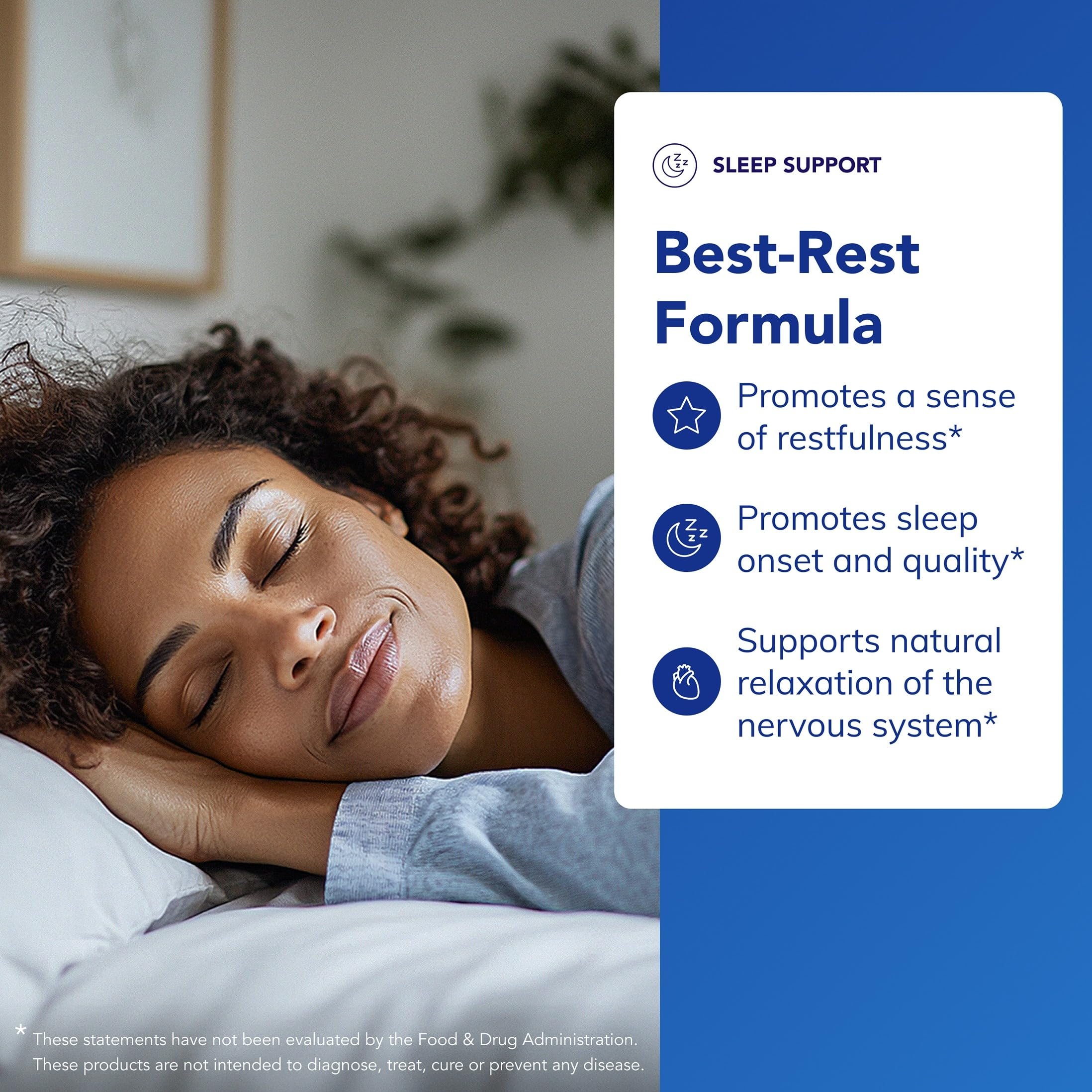 Pure Encapsulations Best-Rest Formula, cápsulas, fórmula vegana y libre de OGM.