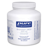 Pure Encapsulations Bromelain 2400, botella, soporte para la digestión y bienestar.