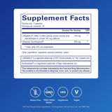 Pure Encapsulations CaffPhenol: etiqueta frontal con cafeína y teanina para impulso suave.