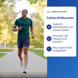 Pure Encapsulations Calcium-D-Glucarate, etiqueta, enfoque en la salud de pulmones, mamá y colon