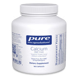 Pure Encapsulations Calcium MCHA, botella frontal, posible apoyo óseo