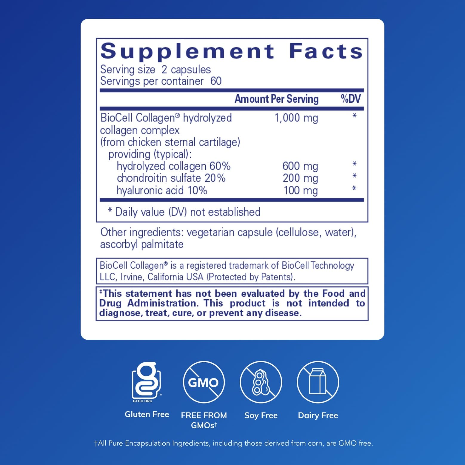 Pure Encapsulations Collagen JS, cápsulas para uso diario, comodidad de consumo.