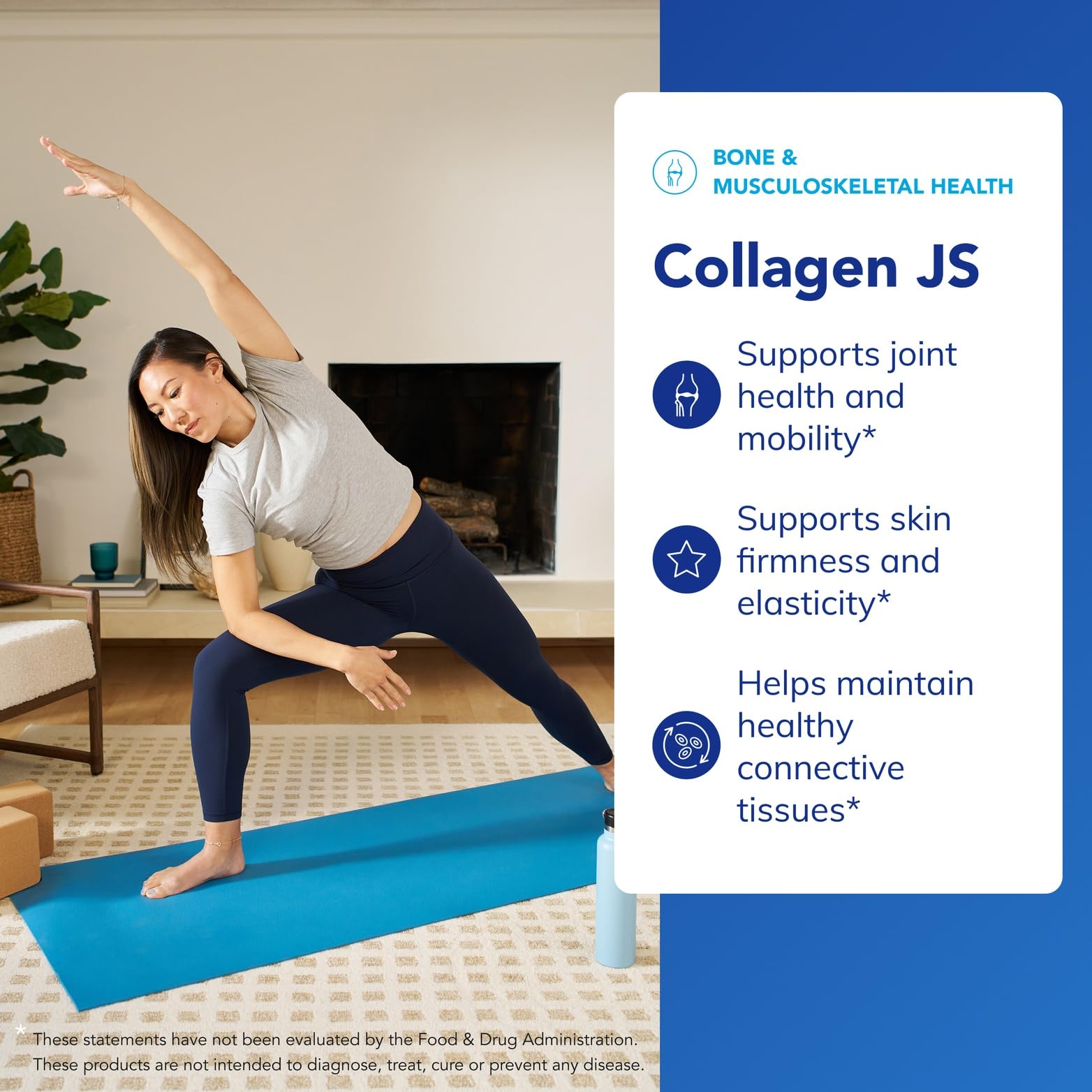 Etiqueta del producto Collagen JS, lectura clara de información para usuarios.