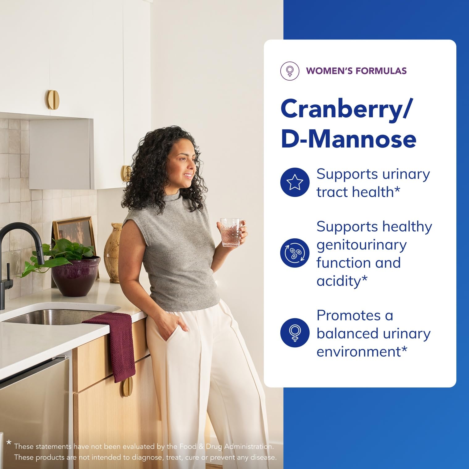 Botella de Pure Encapsulations Cranberry D-Mannose lista para uso diario.