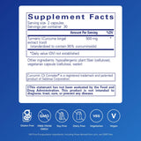 Pure Encapsulations Curcumin: etiqueta de la botella con dosis diaria clara.