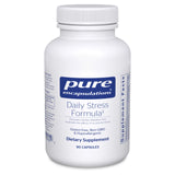 Pure Encapsulations Daily Stress Formula: botella visible para promover la relajación diaria.