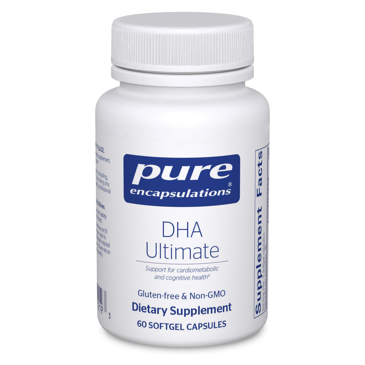 Pure Encapsulations DHA Ultimate, bote frontal, apoya la función neural.