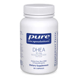 Pure Encapsulations DHEA 10 mg en cápsulas, envase visible, apoyo hormonal equilibrado.