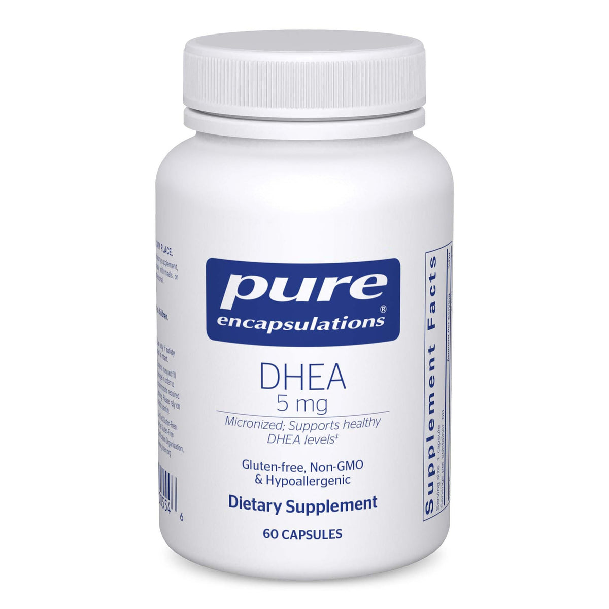 Pure Encapsulations DHEA 5 mg: cápsulas para equilibrio hormonal diario