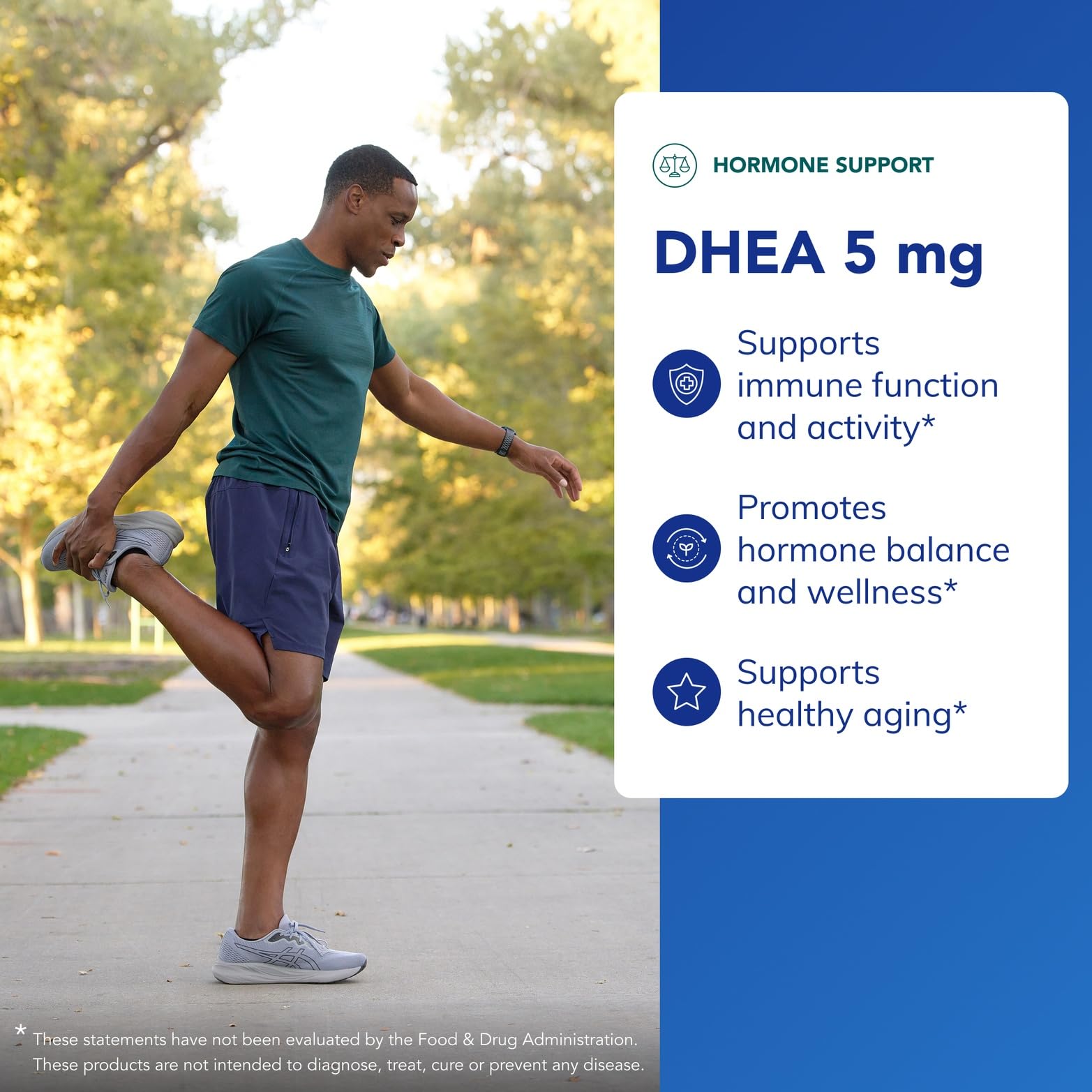 Pure Encapsulations DHEA 5 mg: etiqueta legible con dosis recomendada
