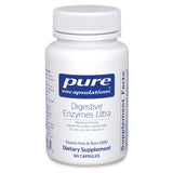 Pure Encapsulations Enzimas Digestivas Ultra, botella visible, apoya la digestión de proteínas y carbohidratos
