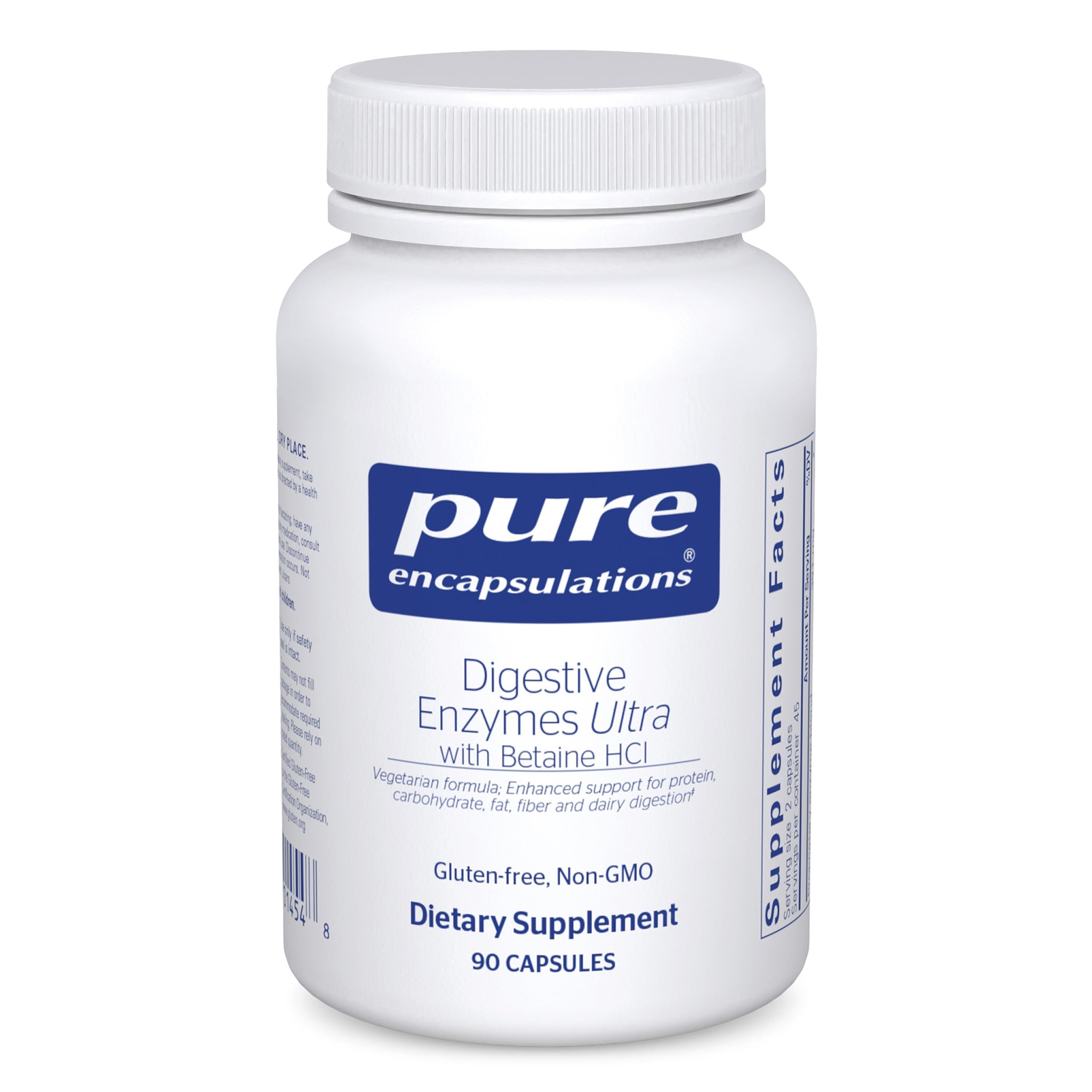 Pure Encapsulations Digestive Enzymes Ultra en botella, apoyo para proteínas y carbohidratos