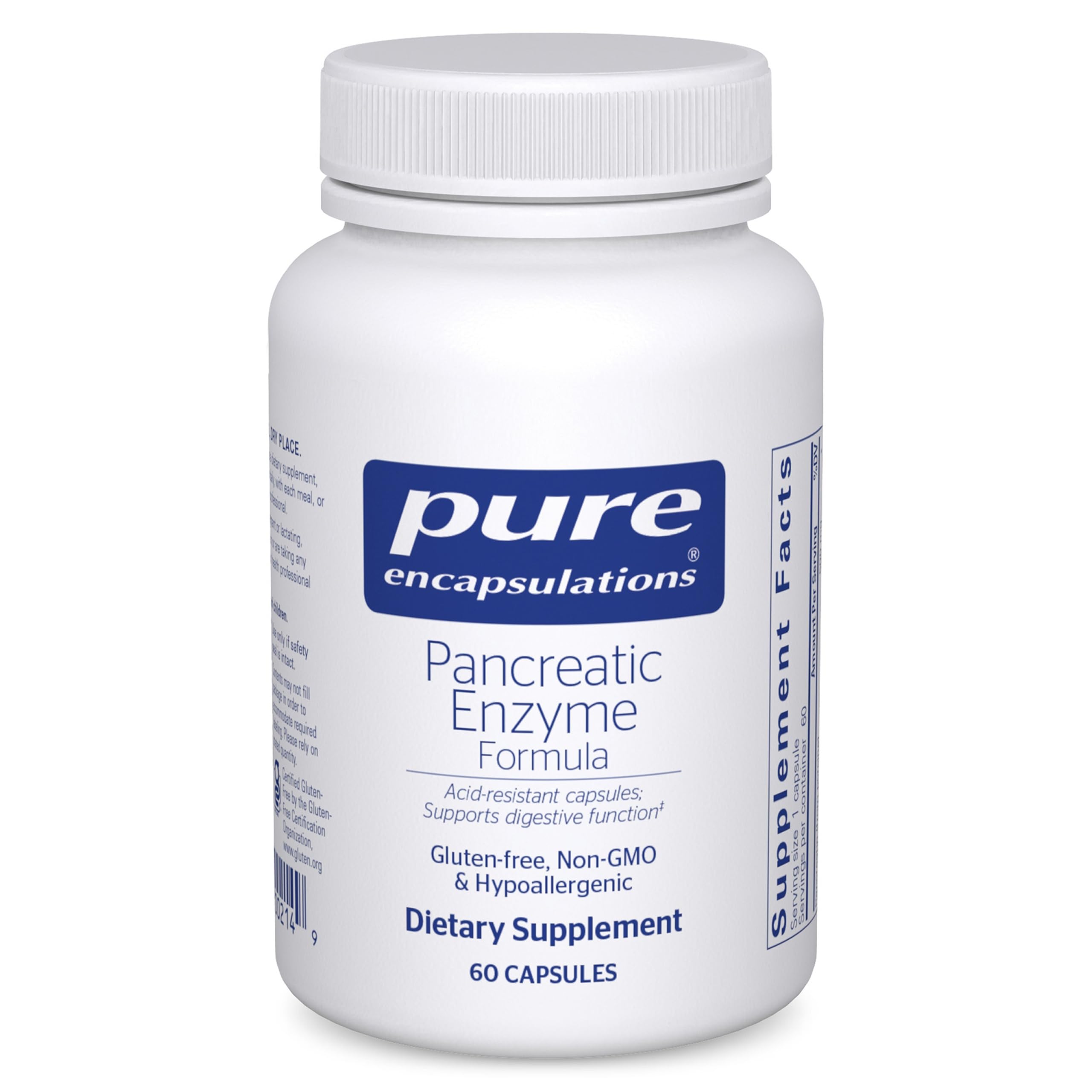 Pure Encapsulations Enzimas Pancreaticas cápsulas para apoyo digestivo diario.
