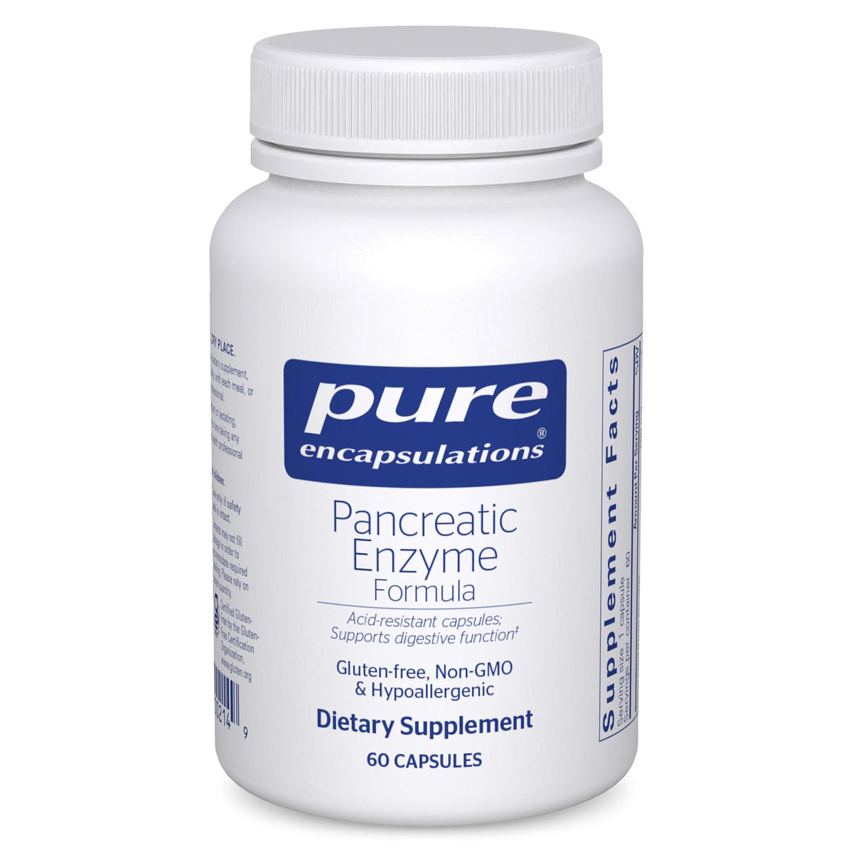 Pure Encapsulations Enzimas Pancreaticas cápsulas para apoyo digestivo diario.