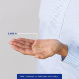 Detalle de cápsula Pure Encapsulations EPA/DHA de algas, opción vegetariana para omega-3.