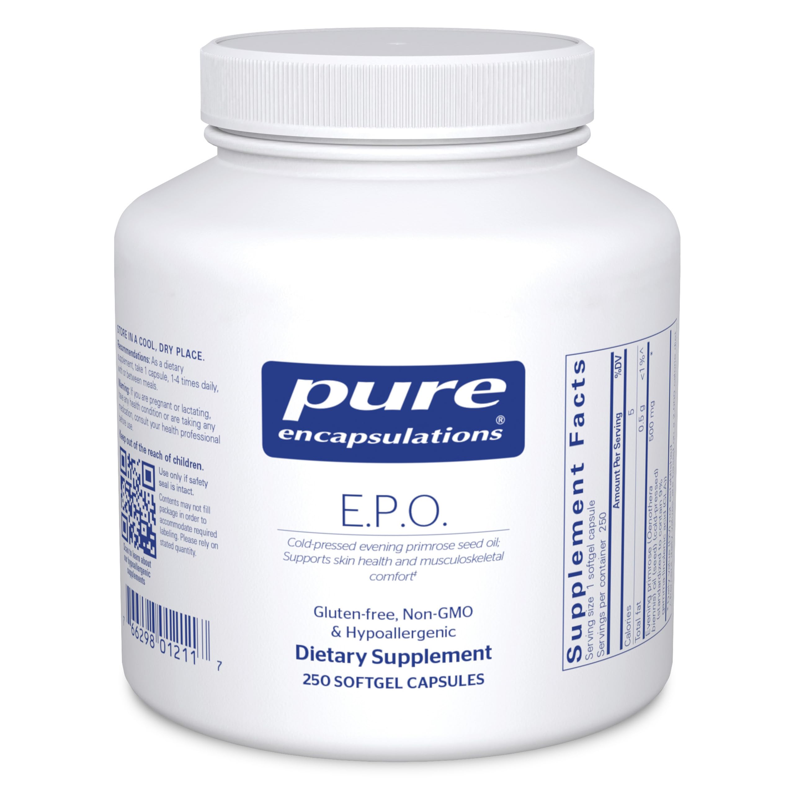 Pure Encapsulations E.P.O. cápsulas blandas para piel saludable.