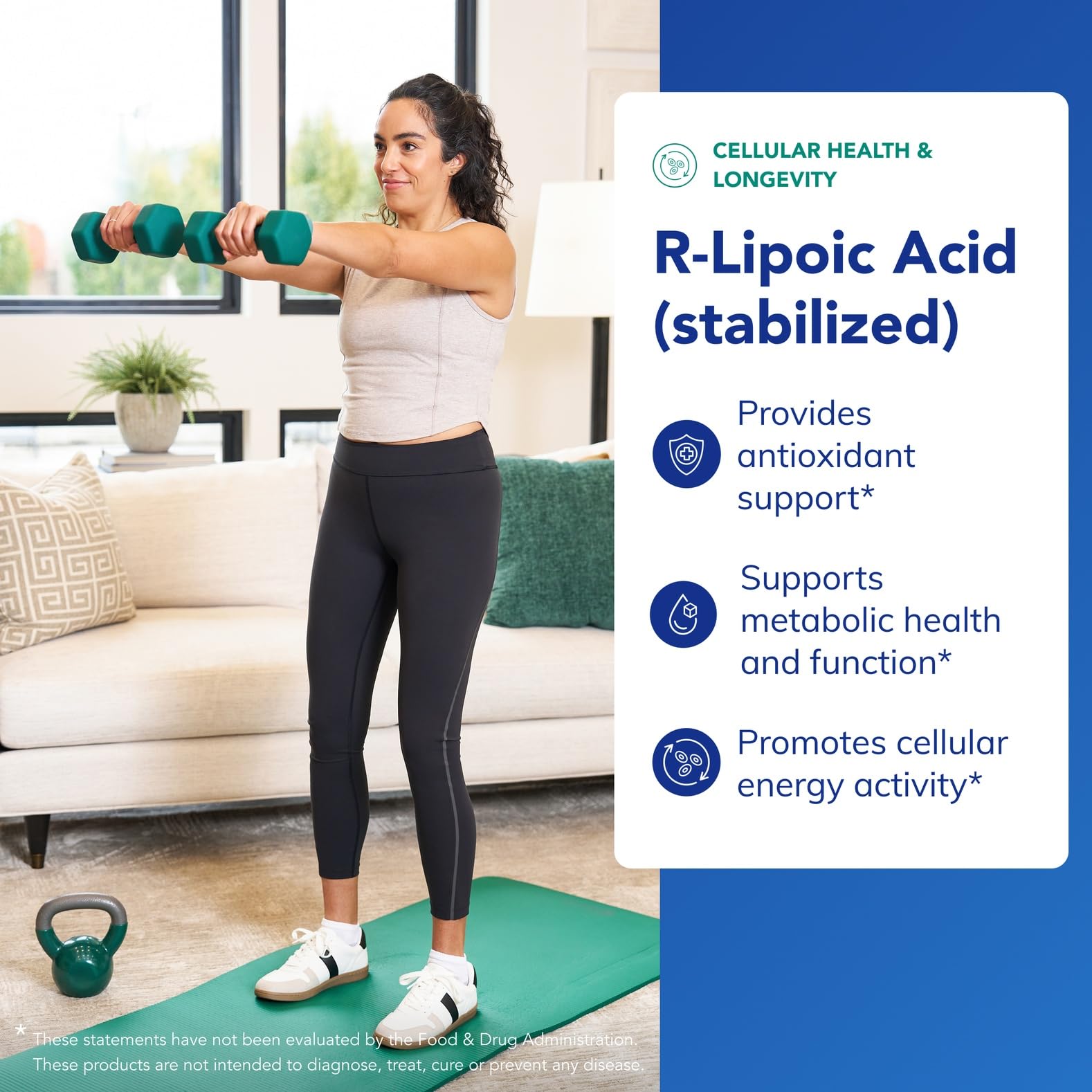Pure Encapsulations etiqueta ácido-r-lipico-estabilizado con información clara de ingredientes.